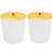 Kit 2 Lixeira 5 Litros Com Tampa Dourada Metalizada Plástica Para Cozinha Banheiro - AMZ - Branco - Imagem 1