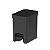 Lixeira Com Pedal 6 Litros Porta Cesto De Lixo Plástica Cozinha Banheiro Trium - LX 4000 Ou - Preto - Imagem 1