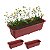 Kit 3 Jardineira Floreira Vaso Retangular 39cm Para Planta Flor Jardim Marrom - AMZ - Imagem 1