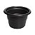 Kit 3 Vaso Redondo Pequeno Para Flores Plantas Jardim Plástico Preto - AMZ - Imagem 2