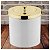 Lixeira 5 Litros Tampa Cesto De Lixo Dourado Para Banheiro Pia Cozinha - 550DD Future - Branco - Imagem 2