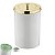 Lixeira 8 Litros Tampa Cesto De Lixo Dourado Para Cozinha Banheiro Escritório - 580DD Future - Branco - Imagem 1