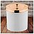 Kit 2 Lixeira 5 Litros Tampa Cesto De Lixo Rose Gold Para Banheiro Pia Cozinha - Future - Branco - Imagem 2