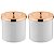 Kit 2 Lixeira 5 Litros Tampa Cesto De Lixo Rose Gold Para Banheiro Pia Cozinha - Future - Branco - Imagem 1