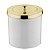 Kit Suporte Porta Papel Higiênico Com Lixeira 5L Tampa Cesto Lixo Branco Dourado Chão Banheiro - Future - Imagem 4