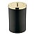 Kit Suporte Porta Papel Higiênico Com Lixeira 8L Tampa Cesto Lixo Preto Dourado Chão Banheiro - Future - Imagem 4