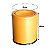 Kit Suporte Porta Papel Higiênico Chão Com Lixeira 6,3L Basculante Banheiro Preto Dourado Fosco - CP - Imagem 5