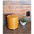 Kit Suporte Porta Papel Higiênico Chão Com Lixeira 6,3L Tampa Preto Dourado Fosco Banheiro - CP - Imagem 2