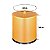 Kit Suporte Porta Papel Higiênico Chão Com Lixeira 6,3L Tampa Preto Dourado Fosco Banheiro - CP - Imagem 5