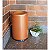 Kit Porta Papel Higiênico Chão Com Lixeira 9,1L Basculante Cesto Lixo Preto Rose Gold Fosco Banheiro - CP - Imagem 2