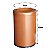 Kit Porta Papel Higiênico Chão Com Lixeira 9,1L Basculante Cesto Lixo Preto Rose Gold Fosco Banheiro - CP - Imagem 5