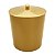 Lixeira 5 Litros Com Tampa Pino Metalizada Dourado Plástica Para Cozinha Banheiro - AMZ - Dourado - Imagem 1
