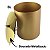 Kit Suporte Porta Papel Higiênico Com Lixeira 5L Cesto Lixo Tampa Dourado Chão Banheiro - AMZ - Imagem 2