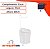 Suporte Porta Papel Higiênico Com Lixeira 5L Cesto Lixo Tampa Basculante Redondo Banheiro Branco - 490 AMZ - Imagem 4
