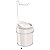 Suporte Porta Papel Higiênico Com Lixeira 5L Cesto Lixo Tampa Basculante Redondo Banheiro Branco - 490 AMZ - Imagem 1