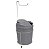 Suporte Porta Papel Higiênico Com Lixeira 5L Cesto Lixo Tampa Basculante Banheiro Cinza Branco - 497 AMZ - Imagem 1