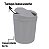Suporte Porta Papel Higiênico Com Lixeira 5L Cesto Lixo Tampa Basculante Banheiro Cinza Branco - 497 AMZ - Imagem 2