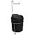 Suporte Porta Papel Higiênico Com Lixeira 5L Cesto Lixo Tampa Basculante Banheiro Preto Branco - 499 AMZ - Imagem 1