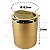 Lixeira 5 Litros Tampa Basculante Redonda Cesto Lixo Plástico Dourado Metalizado Banheiro - AMZ - Dourado - Imagem 4