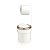 Kit Suporte Porta Papel Higiênico Lixeira 5L Cesto Lixo Tampa Basculante Redonda Banheiro Branco Rose Gold - AMZ - Imagem 1
