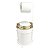 Kit Suporte Porta Papel Higiênico Lixeira 5L Cesto Lixo Tampa Basculante Banheiro Branco Dourado - AMZ - Imagem 1