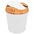 Kit Suporte Porta Papel Higiênico Lixeira 5L Cesto Lixo Tampa Basculante Banheiro Branco Rose Gold - AMZ - Imagem 2