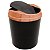 Kit Suporte Porta Papel Higiênico Lixeira 5L Cesto Lixo Tampa Basculante Banheiro Preto Rose Gold - AMZ - Imagem 2