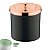 Kit Cozinha 2 Peças Lixeira 5L Organizador Porta Detergente Esponja Para Pia Preto Rose Gold - Future - Imagem 2