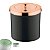 Kit Cozinha 3 Peças Lixeira 5L Organizador Porta Detergente Esponja Escorredor Talheres Preto Rose Gold - Future - Imagem 2