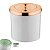 Kit Cozinha 2 Peças Lixeira 5L Organizador Porta Detergente Esponja Para Pia Branco Rose Gold - Future - Imagem 2