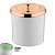 Kit Cozinha 3 Peças Lixeira 5L Dispenser Porta Detergente Esponja Escorredor Talheres Branco Rose Gold - Future - Imagem 2