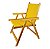 Kit 2 Cadeira De Madeira Dobrável Para Lazer Jardim Praia Piscina Camping Amarelo E Verde - AMZ - Amarelo e Verde - Imagem 3