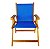 Kit 3 Cadeira De Madeira Dobrável Para Lazer Jardim Praia Piscina Camping Azul - AMZ - Azul - Imagem 4