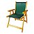 Cadeira De Madeira Dobrável Para Lazer Jardim Praia Piscina Camping Verde - AMZ - Verde - Imagem 1