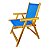 Cadeira De Madeira Dobrável Para Lazer Jardim Praia Piscina Camping Azul - AMZ - Azul - Imagem 3