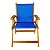 Cadeira De Madeira Dobrável Para Lazer Jardim Praia Piscina Camping Azul - AMZ - Azul - Imagem 4