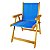 Cadeira De Madeira Dobrável Para Lazer Jardim Praia Piscina Camping Azul - AMZ - Azul - Imagem 1