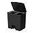 Lixeira 20 Litros De Pedal Cesto De Lixo Duplo Compartimento Trium Preto - LX4250 Ou - Preto - Imagem 1