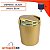 Kit Suporte Porta Papel Higiênico Lixeira 5L Cesto Lixo Tampa Basculante Banheiro Dourado - AMZ - Dourado - Imagem 3