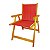 Cadeira De Madeira Dobrável Para Lazer Jardim Praia Piscina Camping Vermelho - AMZ - Vermelho - Imagem 1