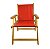 Cadeira De Madeira Dobrável Para Lazer Jardim Praia Piscina Camping Vermelho - AMZ - Vermelho - Imagem 4