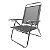 Cadeira De Praia King Oversize Reclinável 4 pos Alumínio Até 140Kg Camping Cinza - Zaka - Cinza - Imagem 1