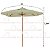 Kit Ombrelone Madeira Quadrado 2x2m Sardenha Guarda Sol Sombreiro Bagum Bege Base Dobrável - Belfix - Imagem 4