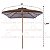 Kit Ombrelone Madeira Quadrado 2x2m Sardenha Guarda Sol Sombreiro Bagum Marrom Base Dobrável - Belfix - Imagem 4