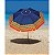 Guarda Sol 2,4m Articulado Alumínio Sombreiro Ibiza Praia Piscina Camping  Azul Marinho- 1601 Tobee - Imagem 2