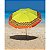Guarda Sol 2,4m Articulado Alumínio Sombreiro Ibiza Praia Piscina Camping Verde Limão - 1600 Tobee - Imagem 2