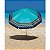 Kit Guarda Sol 2,5m Articulado Ibiza Turquesa Cadeira 8 Posições Alumínio Sannet Praia Piscina Camping - Azul - Imagem 2