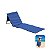Espreguiçadeira Ajustável Dobrável Com Alça Bolso 160x55cm - 3003 Tobee - Azul - Imagem 1