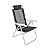 Cadeira De Praia Reclinável 4 Posições Prosa Sannet Alumínio Preta - Belfix - Preto - Imagem 1