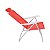 Kit 2 Cadeira De Praia Reclinável Sannet 4 Posições Alumínio Camping Piscina Vermelha - Belfix - Vermelho - Imagem 4